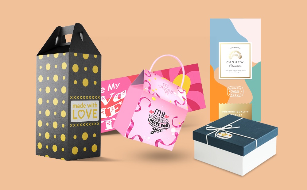 Gift box tied with ribbon