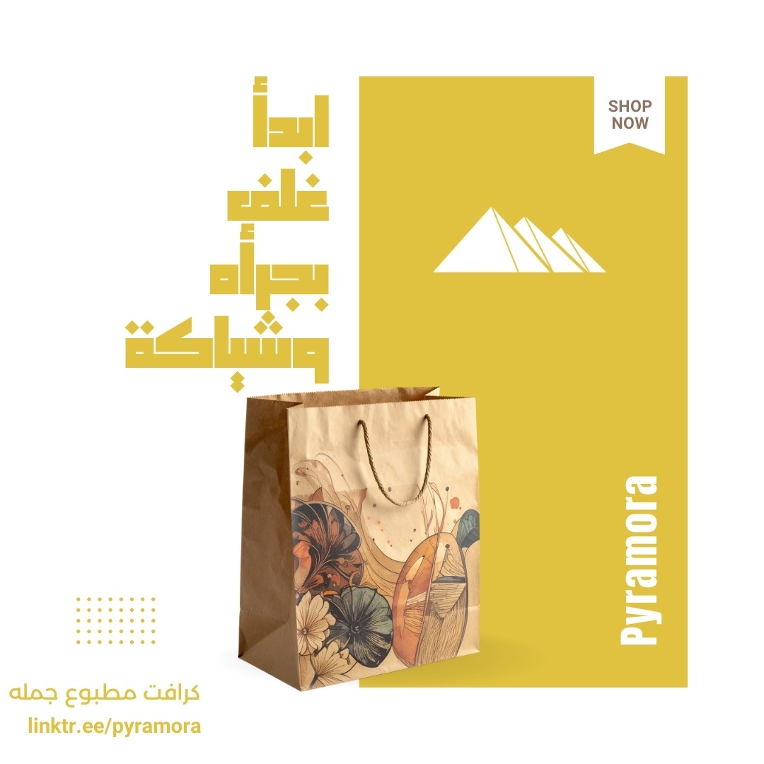 Kraft paper bags with rope handles